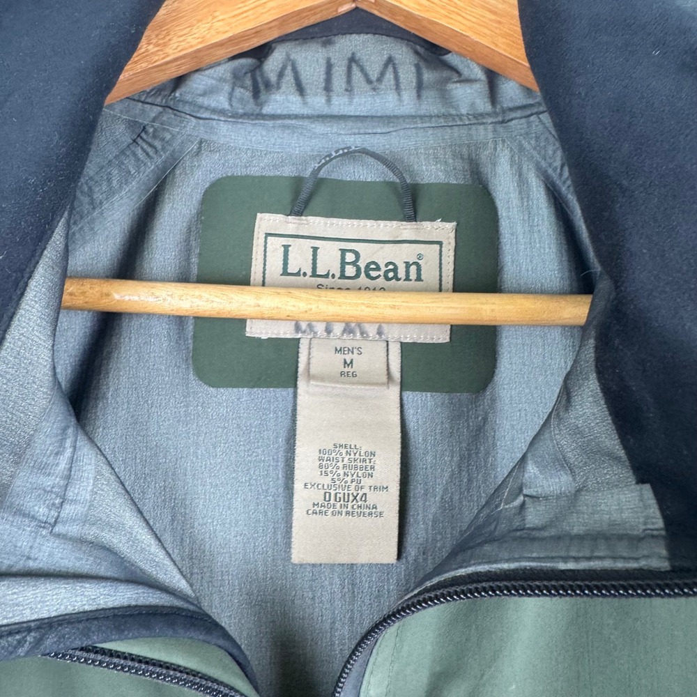 LL Bean Wading Jacket Mens M Green Good Fly Fishing Technical Shell Gorpcore - Picture 9 of 11